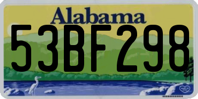 AL license plate 53BF298