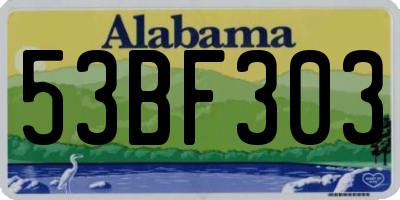 AL license plate 53BF303