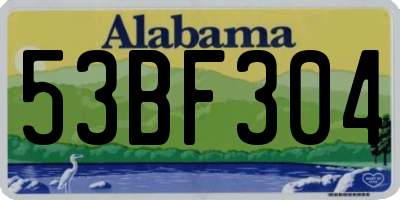 AL license plate 53BF304