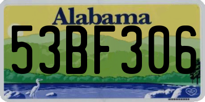 AL license plate 53BF306