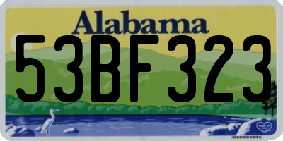 AL license plate 53BF323
