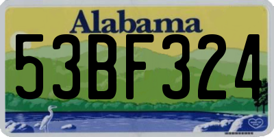 AL license plate 53BF324