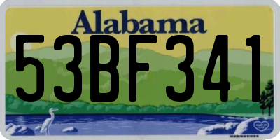 AL license plate 53BF341