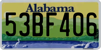 AL license plate 53BF406
