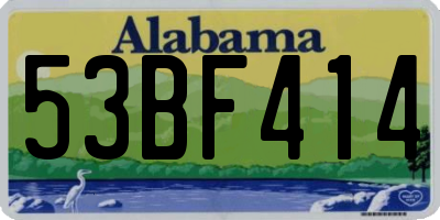 AL license plate 53BF414
