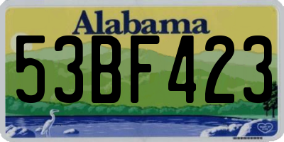 AL license plate 53BF423