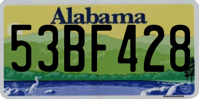 AL license plate 53BF428