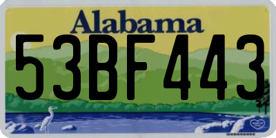 AL license plate 53BF443