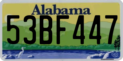 AL license plate 53BF447