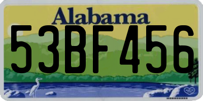 AL license plate 53BF456