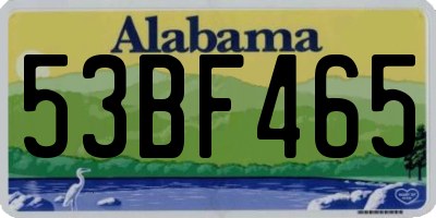 AL license plate 53BF465