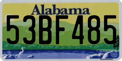 AL license plate 53BF485