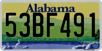 AL license plate 53BF491
