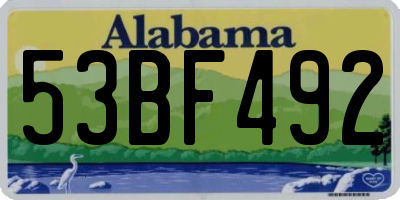 AL license plate 53BF492