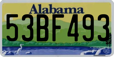 AL license plate 53BF493