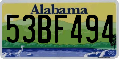 AL license plate 53BF494