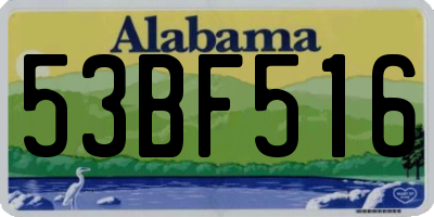 AL license plate 53BF516