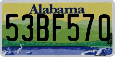 AL license plate 53BF570