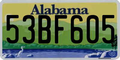 AL license plate 53BF605