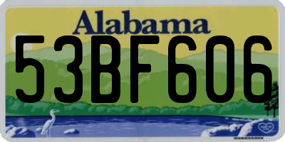 AL license plate 53BF606