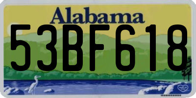AL license plate 53BF618