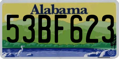 AL license plate 53BF623
