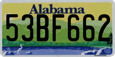 AL license plate 53BF662