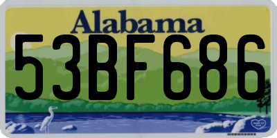 AL license plate 53BF686