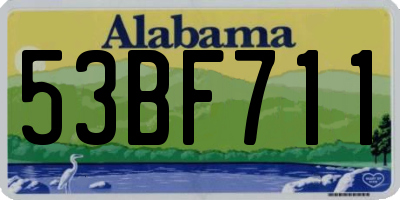 AL license plate 53BF711