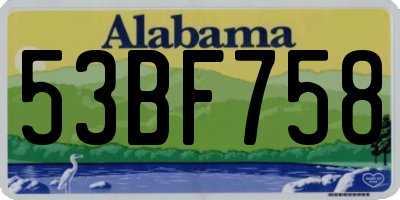 AL license plate 53BF758