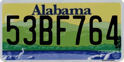 AL license plate 53BF764