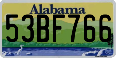AL license plate 53BF766