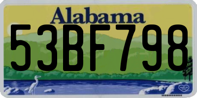 AL license plate 53BF798