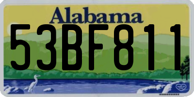 AL license plate 53BF811