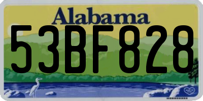 AL license plate 53BF828