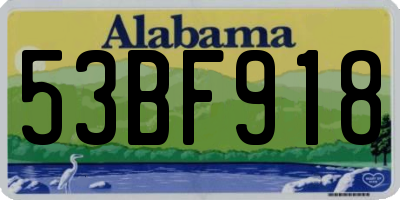 AL license plate 53BF918