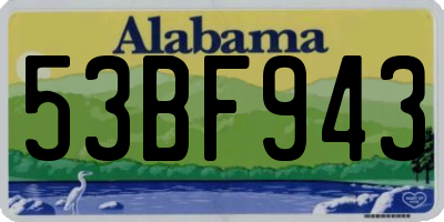AL license plate 53BF943