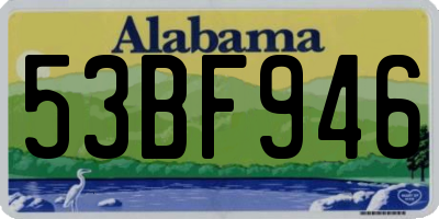 AL license plate 53BF946