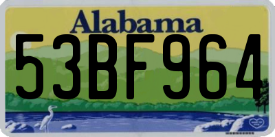 AL license plate 53BF964