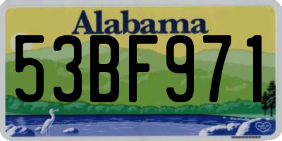 AL license plate 53BF971
