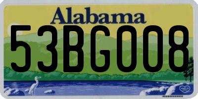 AL license plate 53BG008