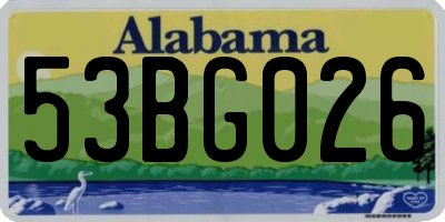 AL license plate 53BG026