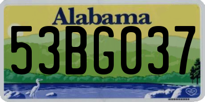 AL license plate 53BG037