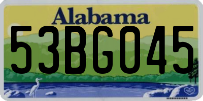 AL license plate 53BG045