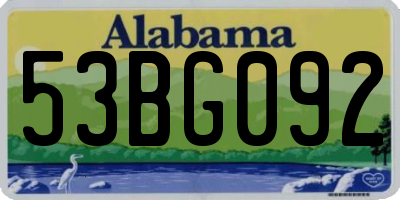 AL license plate 53BG092