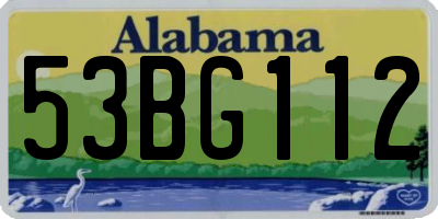 AL license plate 53BG112