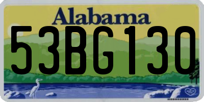 AL license plate 53BG130