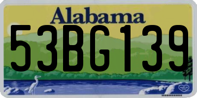 AL license plate 53BG139