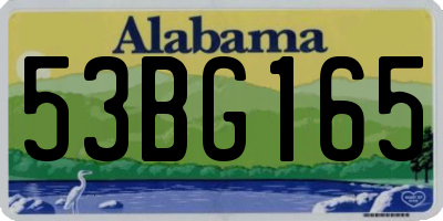 AL license plate 53BG165
