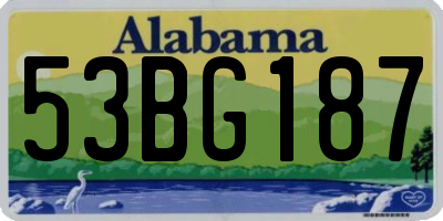 AL license plate 53BG187